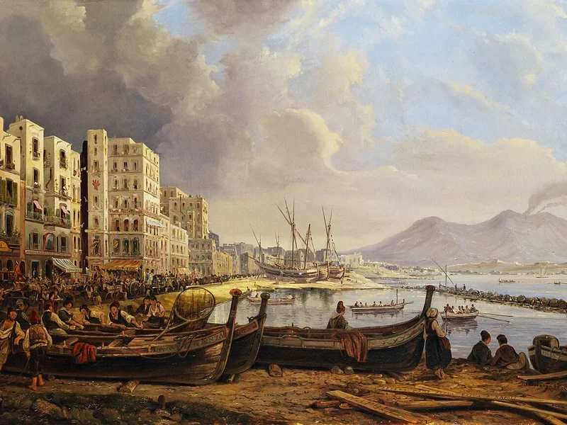 1801-Pieter van Loon - Strada della porta Capua a Napoli 1845